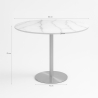 Monika Classic Style Round Goblet Table 80cm with Gold Marble Effect Price