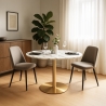 Monika Classic Style Round Goblet Table 80cm with Gold Marble Effect Sale