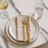 Monika Classic Style Round Goblet Table 80cm with Gold Marble Effect Measures