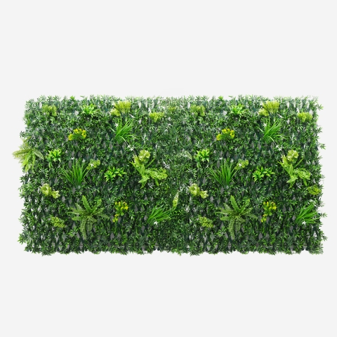 Expandable Artificial Garden Hedge Laurus 200x100cm Promotion