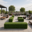 Robuk Low Artificial Boxwood Hedge for Garden Fence 158x33x56cm On Sale