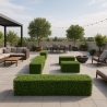 Robuk Low Artificial Boxwood Hedge for Garden Fence 158x33x56cm On Sale