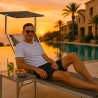 Set of 4 Aluminum Beach Sun Loungers - Santorini Limited Edition Sale