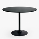 Modern Black Goblet Round Dining Table 120cm Blackwood+ Promotion
