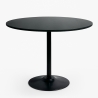 Modern Black Goblet Round Dining Table 120cm Blackwood+ Promotion