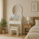 Katrina Bedroom Vanity Makeup Table with Mirror and Stool Bulk Discounts