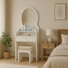 Katrina Bedroom Vanity Makeup Table with Mirror and Stool Bulk Discounts
