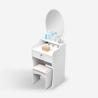 Katrina Bedroom Vanity Makeup Table with Mirror and Stool Choice Of