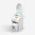 Katrina Bedroom Vanity Makeup Table with Mirror and Stool Model