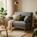Deborah Twin Sofa Chair Bed - Foldable Upholstered Twin Size 