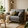 Deborah Twin Sofa Chair Bed - Foldable Upholstered Twin Size 