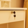 Clara Heart Mirror Vanity Table with Stool for Bedroom Measures