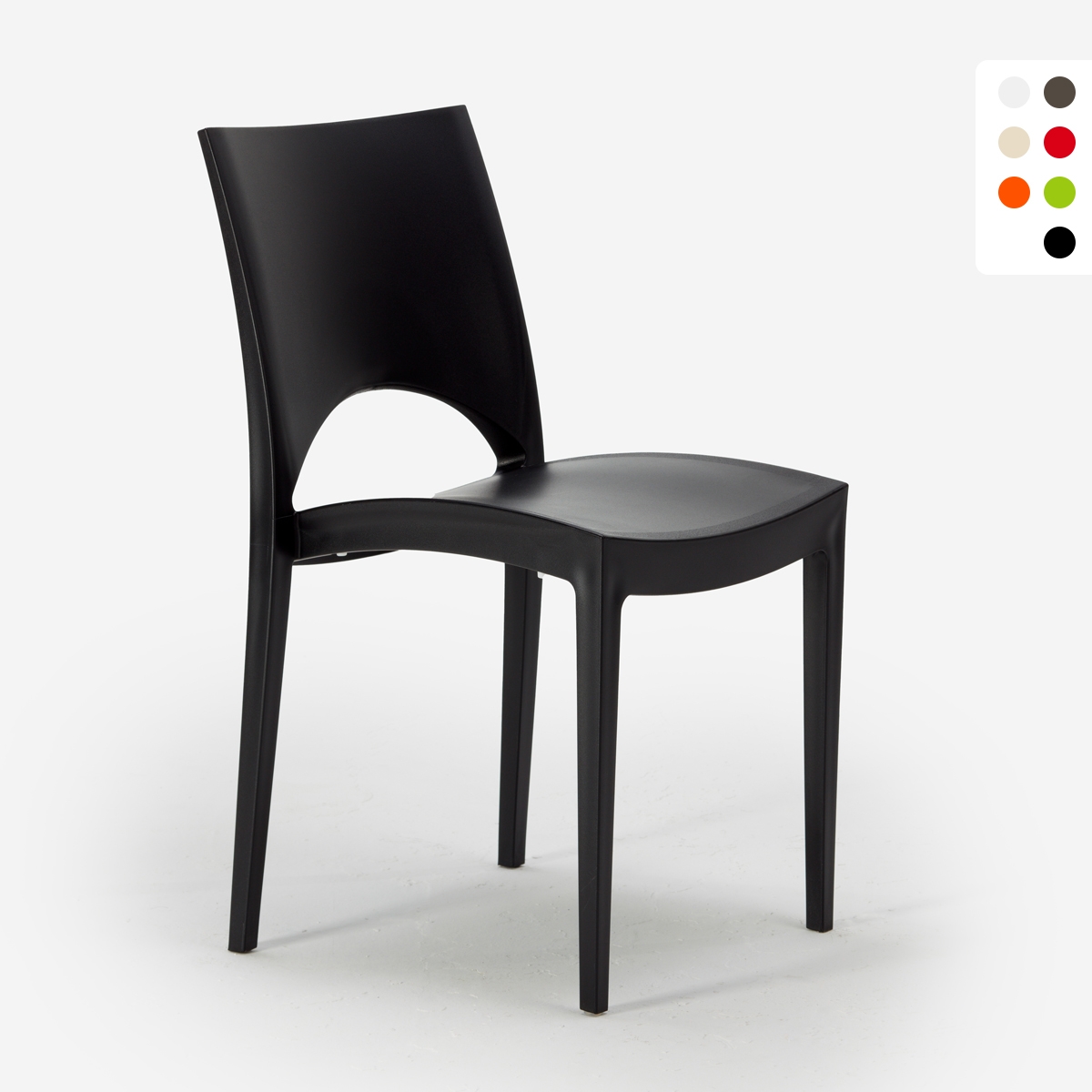 Set of 24 Stackable Chairs for Bars and Restaurants Polypropylene Paris Grand Soleil Promotion