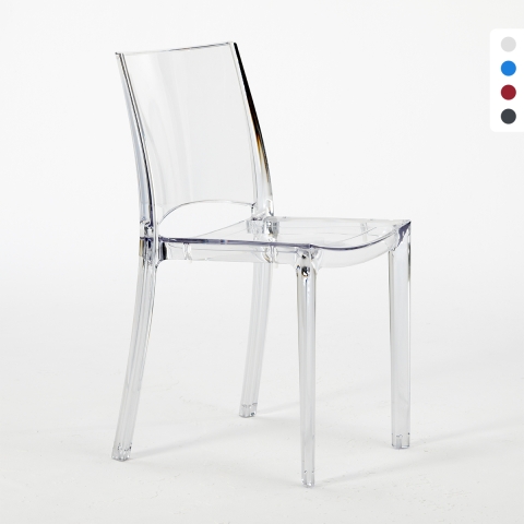 Transparent Stackable Chairs for Kitchen, Bar, and Restaurant - B-Side Grand Soleil Promotion