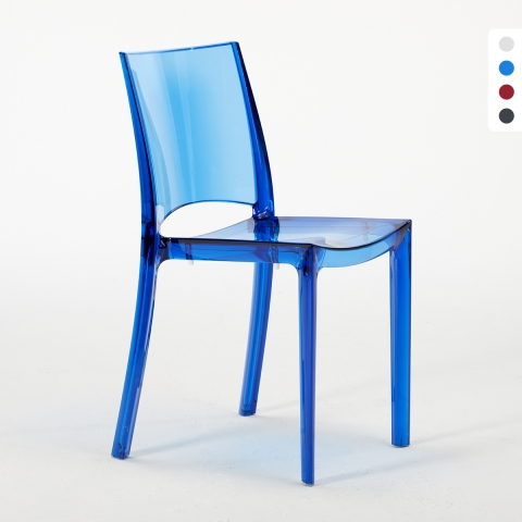 Set of 18 Transparent B-Side Grand Soleil Chairs for Bars - Stock Offer Promotion