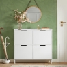 Entryway Shoe Cabinet with 4 Flip Compartments for 8 Pairs of Shoes Botes 