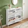 Entryway Shoe Cabinet with 4 Flip Compartments for 8 Pairs of Shoes Botes 