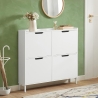 Entryway Shoe Cabinet with 4 Flip Compartments for 8 Pairs of Shoes Botes Catalog