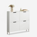 Entryway Shoe Cabinet with 4 Flip Compartments for 8 Pairs of Shoes Botes 