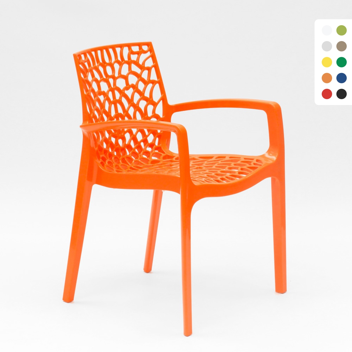 Grand Soleil Gruvyer Arm Polypropylene Garden Bar Chairs with Armrests Promotion