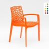 Grand Soleil Gruvyer Arm Polypropylene Garden Bar Chairs with Armrests Promotion