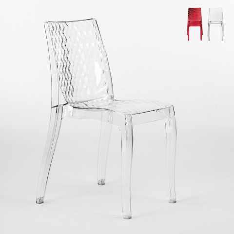 Lot of 18 Transparent Design Chairs Made in Italy for Restaurants Hypnotic