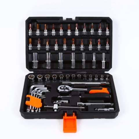 Tool Case Set Work Tools Socket Wrenches Ratchet Screwdriver Allen 99 Pieces Hx Promotion