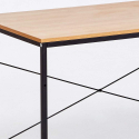 Wootop Industrial Office Desk 150 x 60 Wooden Metal Steel for Office Home Discounts