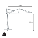 Paradise 3 m Octagonal Cantilever Garden Parasol with Base Included Characteristics