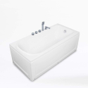 Recessed Bathtub in Acrylic Fibreglass and Stainless Steel Design Ozone Sale
