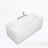 Recessed Bathtub in Acrylic Fibreglass and Stainless Steel Design Ozone Sale