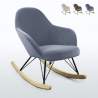 ROCKing Modern Design Eiffel Rocking Chair Velvet Metal Wood Characteristics