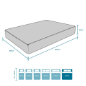 Waterfoam King-Size mattress 180x200x20cm Comfort Characteristics