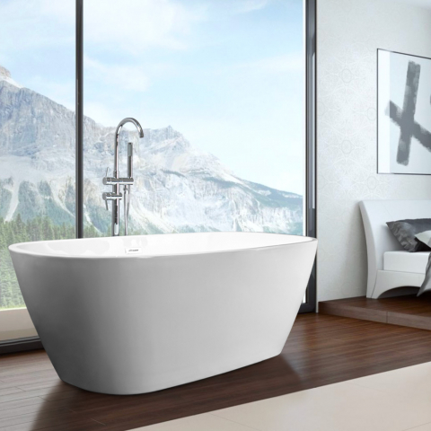 Indipendent Freestanding Oval Bathtub with Modern Desing Idra