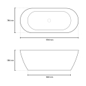 Indipendent Freestanding Oval Bathtub with Modern Desing Idra Choice Of