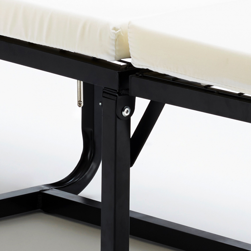 Pouf footrest with built-in folding bed Morfeo