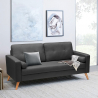 Modern Scandinavian-Style Sofa in Fabric, 3-Seater for Living Room and Kitchen, Aquamarine Choice Of
