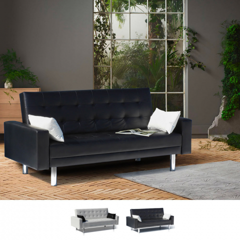 Agata leatherette 2 seater sofa bed ready to sleep Promotion