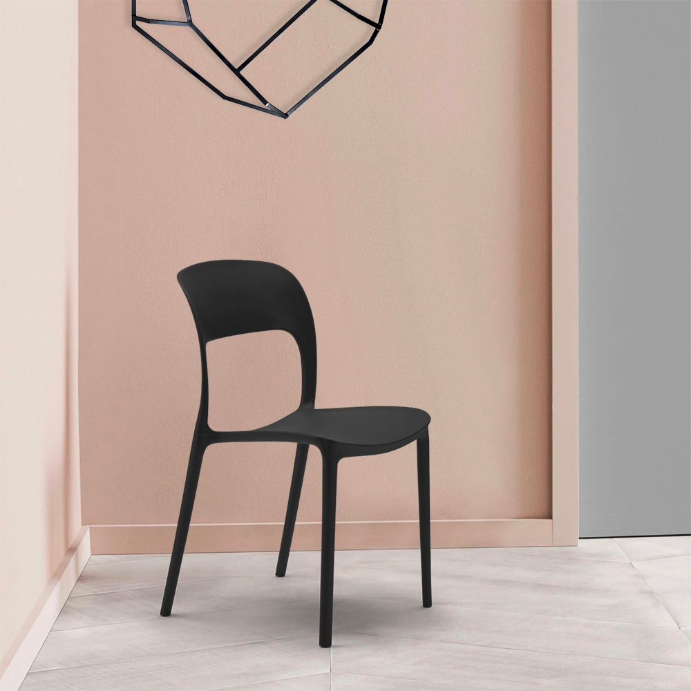 Dining Chair For Kitchen Home Bar Polypropylene Design Restaurant