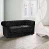 2 Seater Chesterfield Sofa Velvet Fabric Capitonné Design 