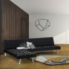 Zircone leatherette 3-seater corner sofa bed with peninsula Model