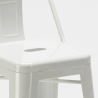 Lix industrial stool with metal backrest bar kitchen steel top 