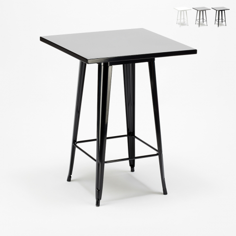 Tolix industrial steel metal 60x60 Nut high stool table Promotion