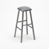 Hardness style industrial metal stool with leatherette cushion Model