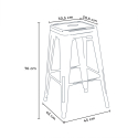 high table and 4 metal stools set industrial style for bars and pubs brooklin 