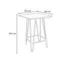 high table and 4 metal stools set industrial style for bars and pubs brooklin 