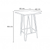 high table and 4 metal stools set industrial style for bars and pubs brooklin 