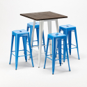 high table and 4 metal stools set industrial style for bars and pubs herlem Price