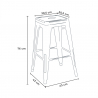 high table and 4 metal stools set industrial style for bars and pubs herlem 