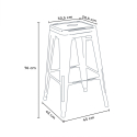 high table and 4 metal stools set industrial style for bars and pubs little italy 